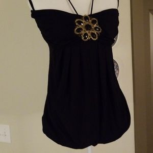 STRAPLESS  BLACK BLOUSE